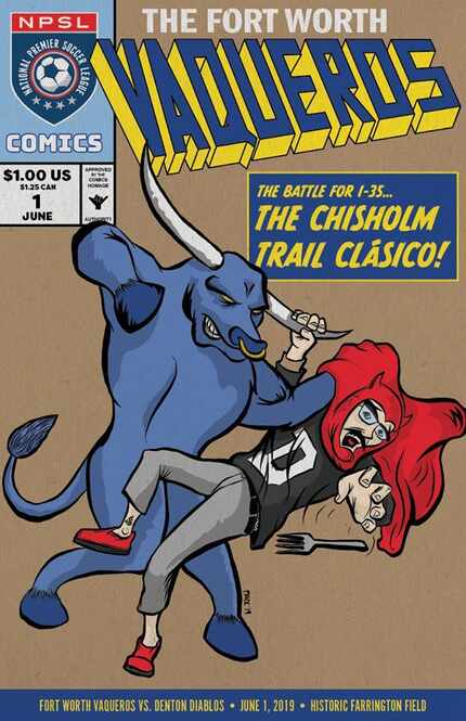 The Chisholm Trail Clásico game poster created by Vaqueros and being given away at this...