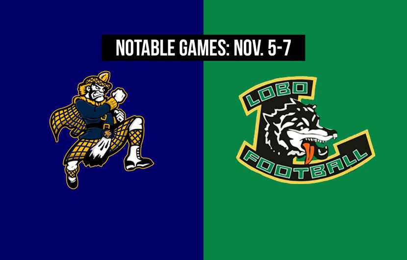 Notable games for the week of Nov. 5-7 of the 2020 season: Highland Park vs. Longview.