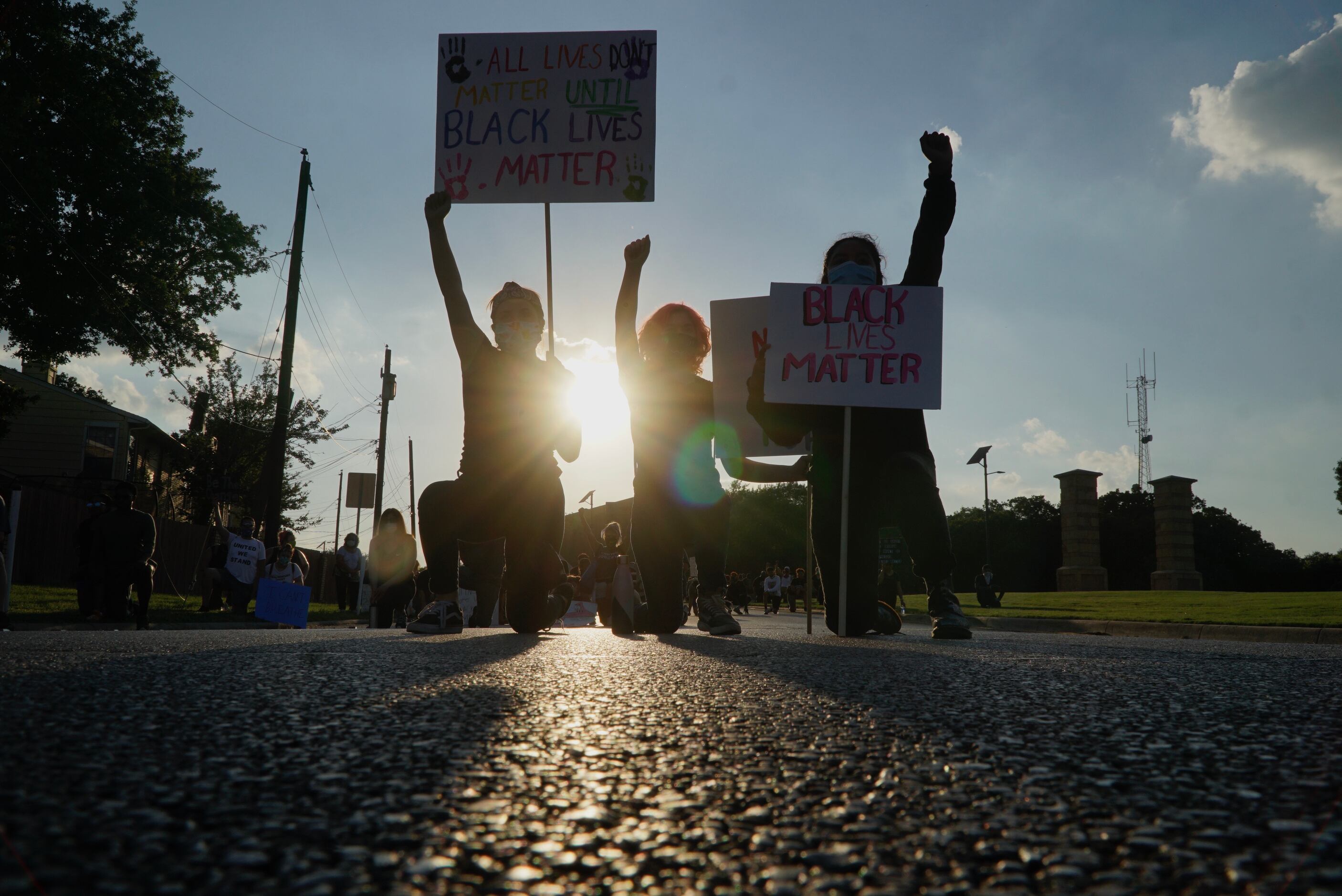 Hundreds of people marched in a protest in Irving, Texas on Monday, June 8, 2020. The...