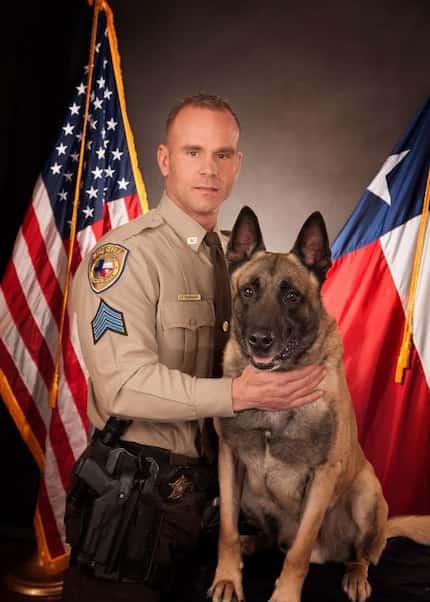 Sgt. Randy Thumann and Lobos (Fayette County Sheriff's Office)