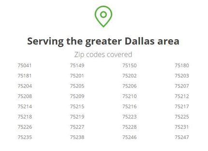 These are the Zip Codes that Instacart serves in Dallas, according to its website. 