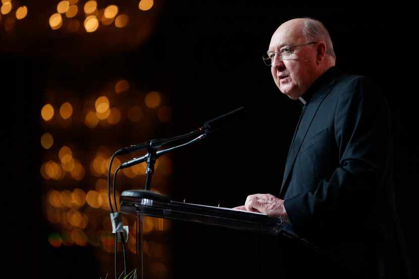 Dallas Bishop Kevin Farrell spoke at the the Catholic Foundation's 34th annual Award Dinner...