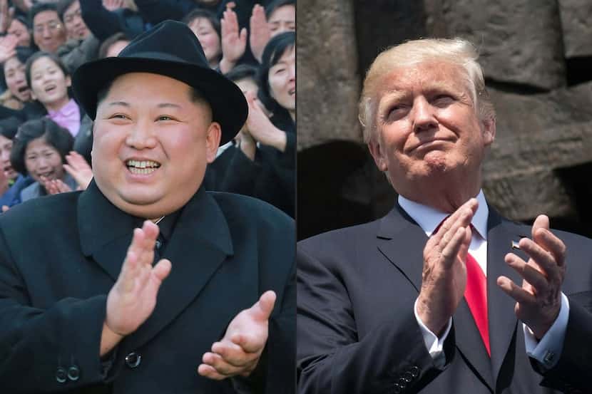 North Korean leader Kim Jong-Un (left) and U.S. President Donald Trump have agreed to a June...