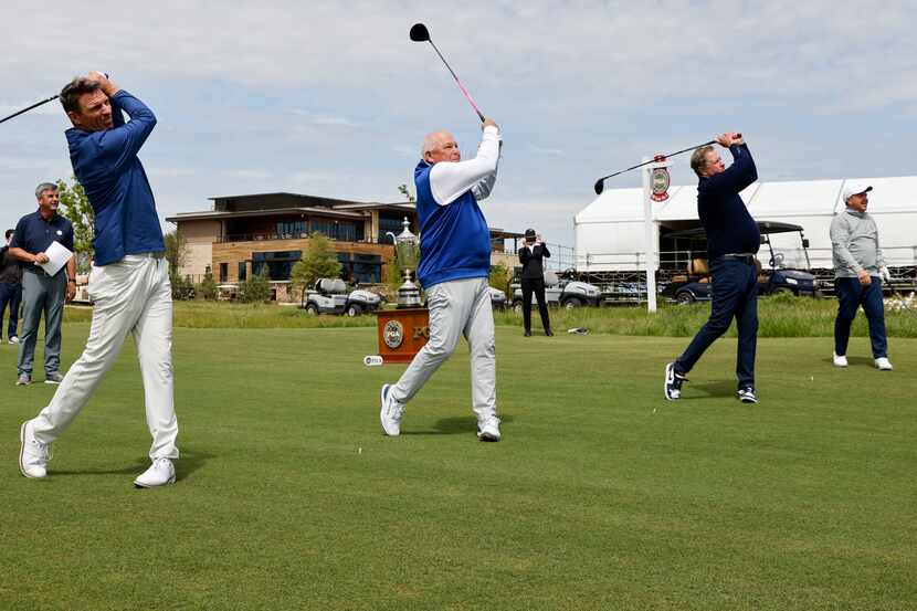 KitchenAid Senior PGA champion Steven Alker (from left), retired CEO & chairman of Whirlpool...