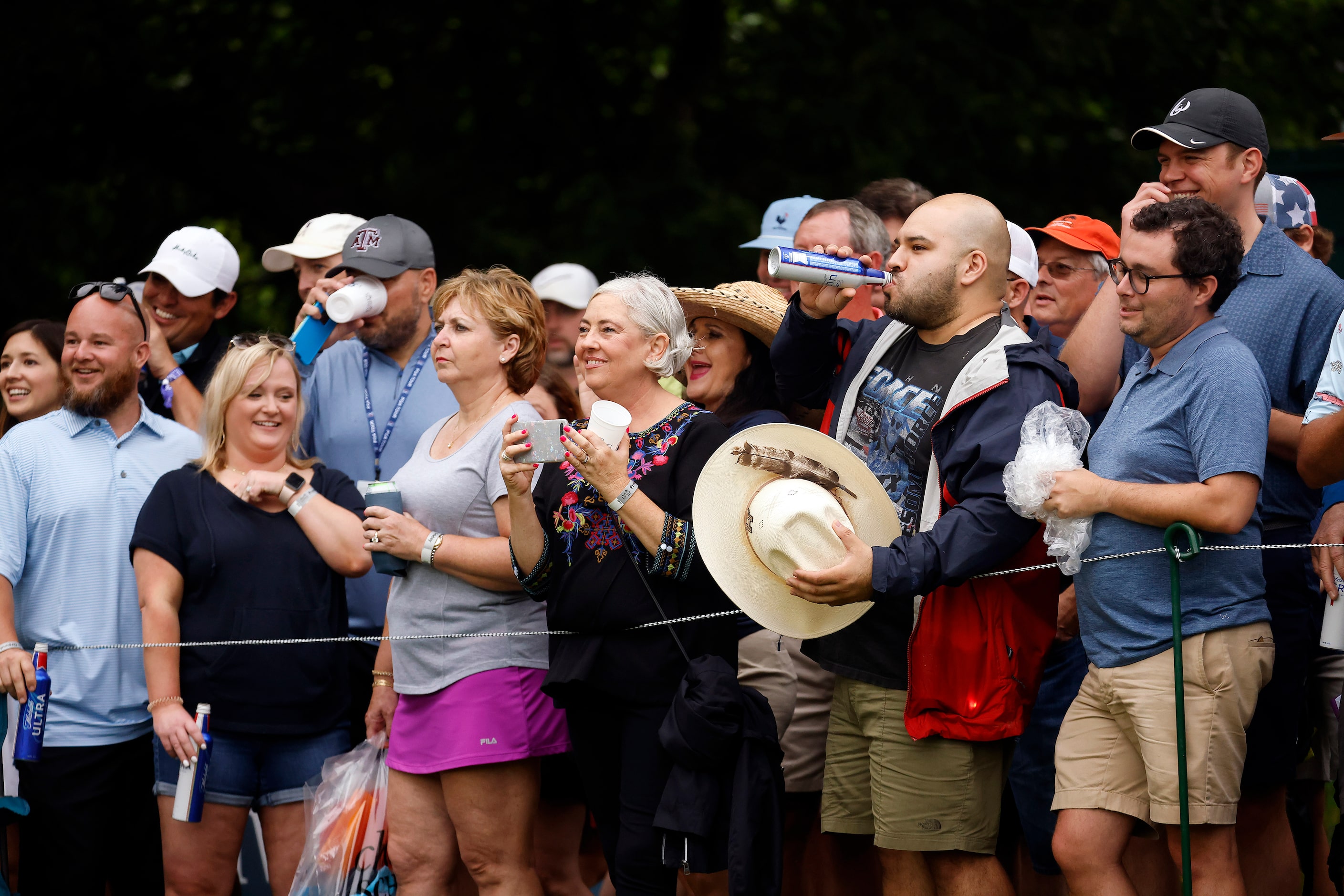 Professional golfer Phil Mickelson had a constant following of fans during round two of the...