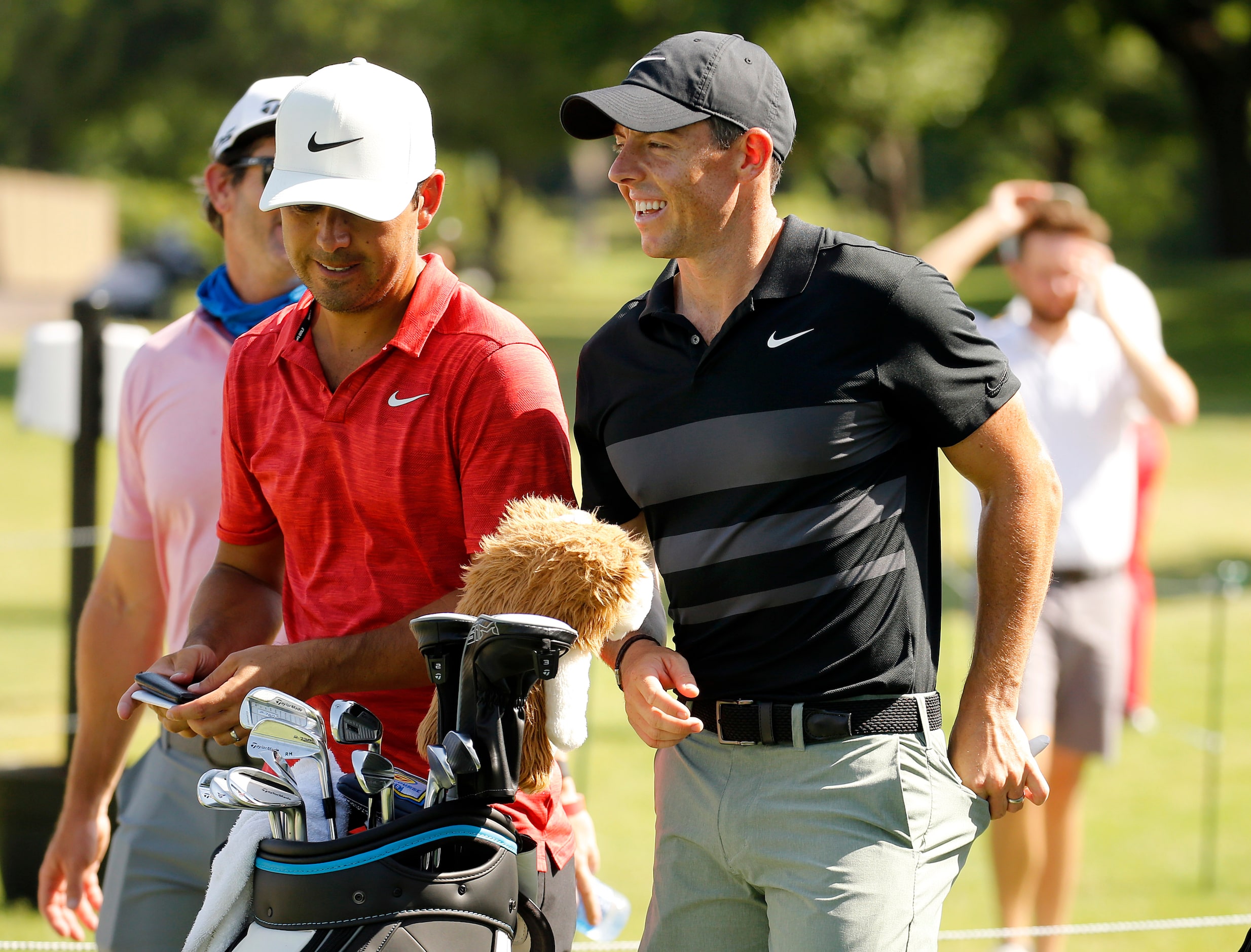 PGA golfer Rory McIlroy (right) comes into the Charles Schwab Challenge as the World's No. 1...