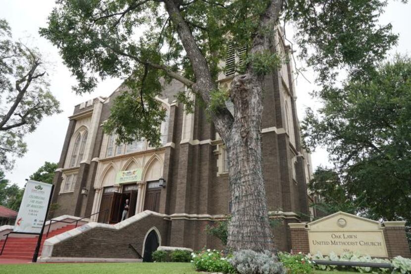 
Oak Lawn United Methodist Church is located on the corner of Cedar Springs Road and Oak...
