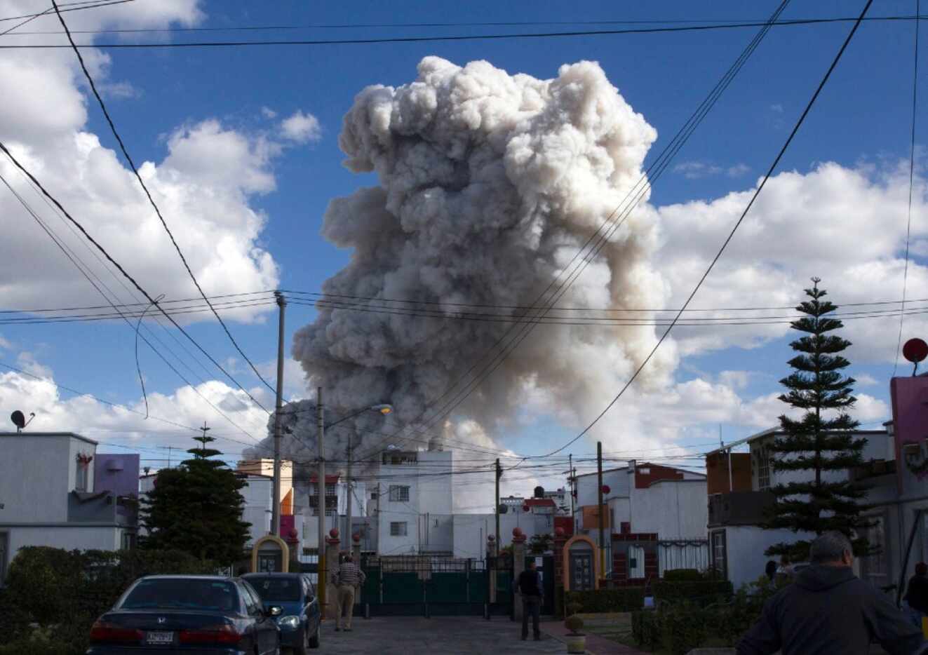 A massive explosion guts Mexico's biggest fireworks market in Mexico City, on December 20,...