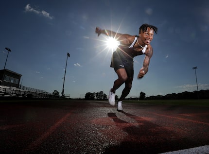 Evan Stewart poses for a photograh at Frisco Liberty High School in Frisco, TX, on May 25,...