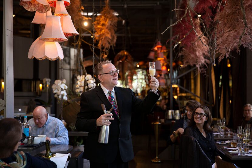 Kyle Stewart of The Cultured Cup demonstrates nitro tea during The Dallas Morning News...