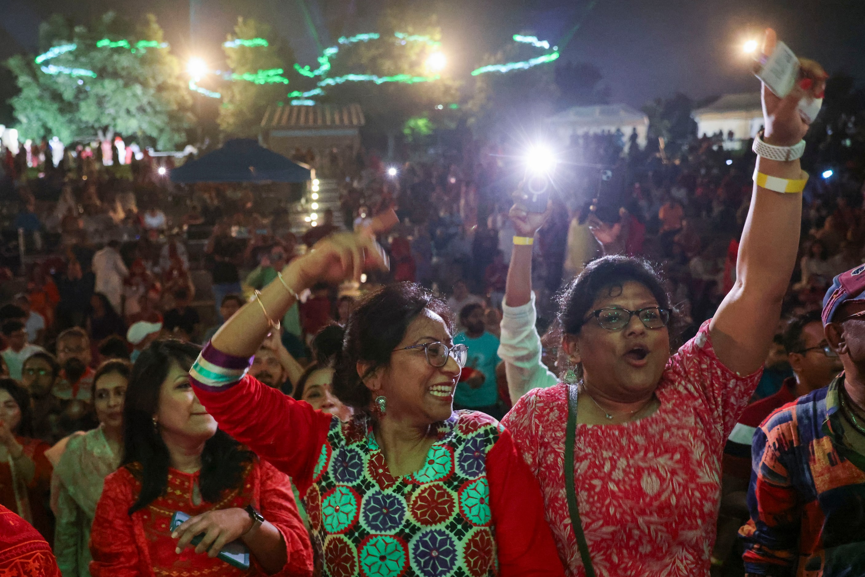 Crowd enjoy as they listen to Bangladeshi band songs during Boishakhi Mela hosted by...