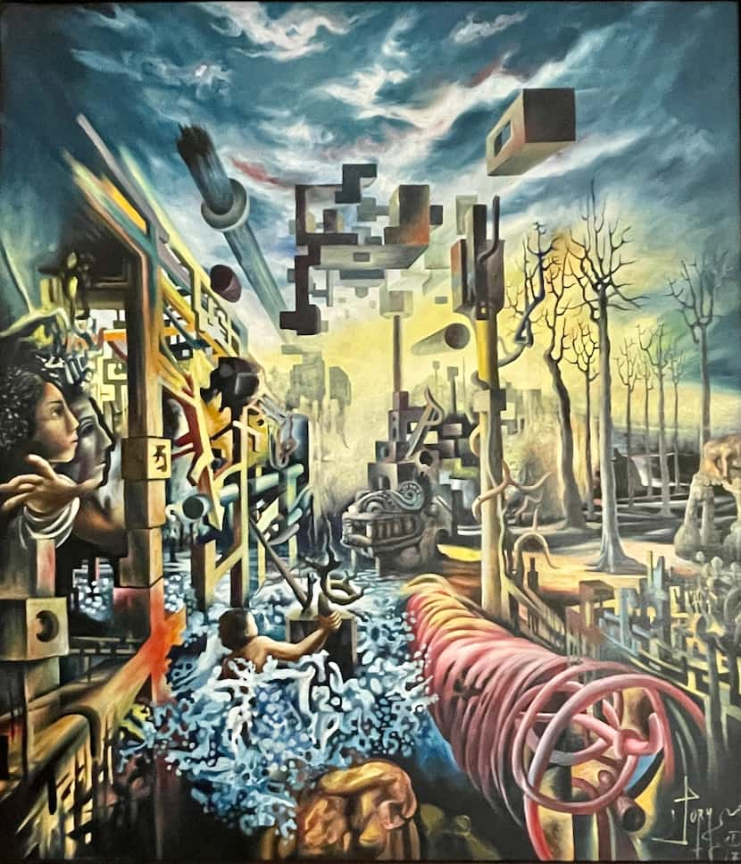 Jorge Domínguez Cruz, "Escenario Fantástico", oil on canvas, 2013. Private collection.