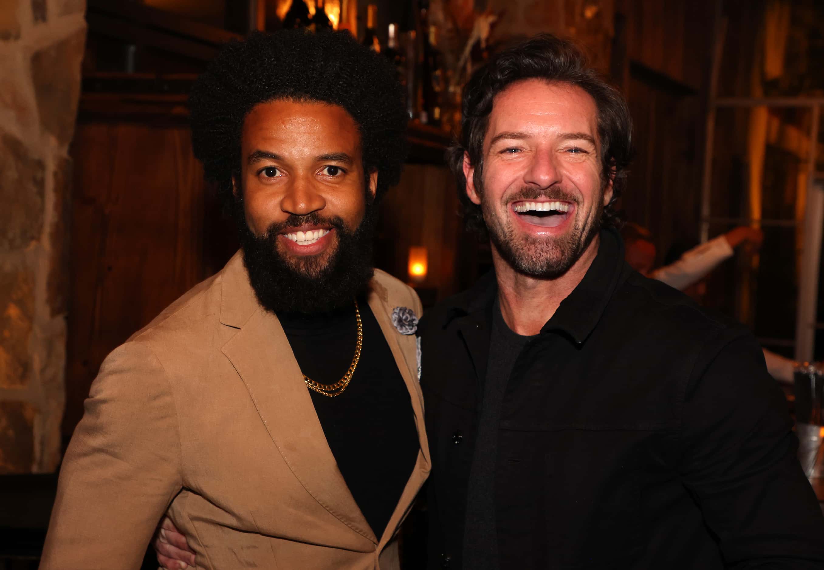 Denim Richards and Ian Bohen attend the premiere for Paramount Network's "Yellowstone"...