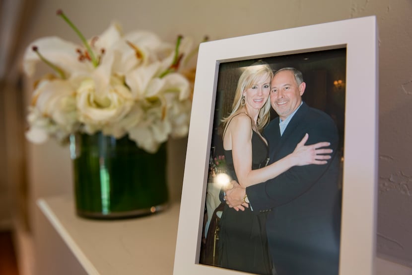 Leslie and Robert Baker are shown in a photo taken during a celebration of his 50th birthday.