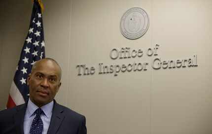 Massachusetts Gov. Deval Patrick responds to a reporter's question after Inspector General...