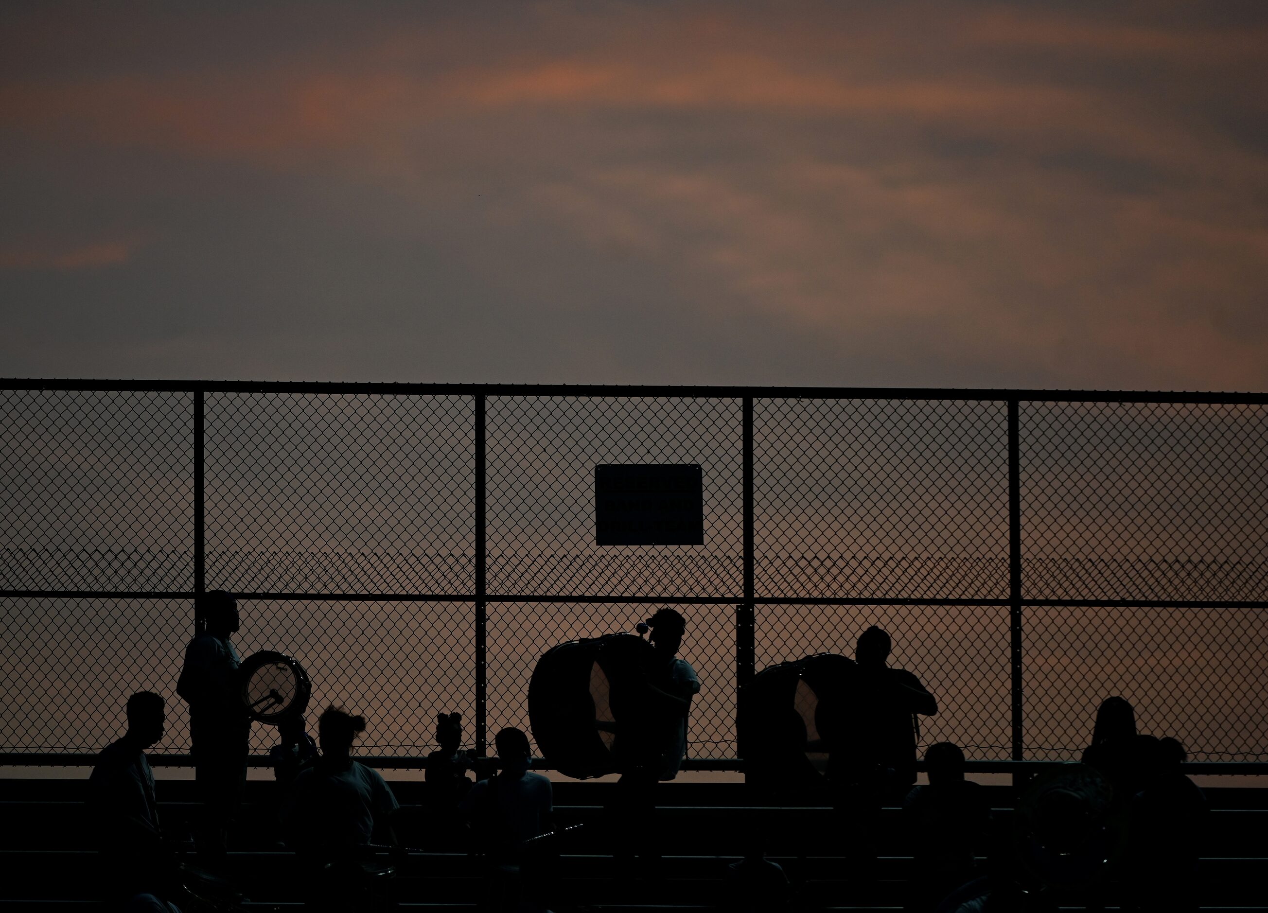 The Lincoln band performs in the first half during a high school football game between Bryan...