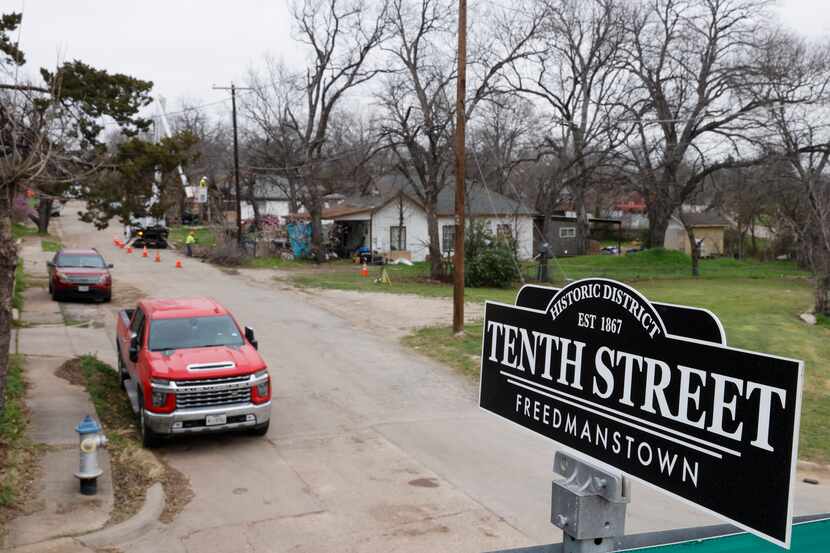 Several homes are seen in the Tenth Street Historic District, Tuesday, Feb. 27, 2024, in...