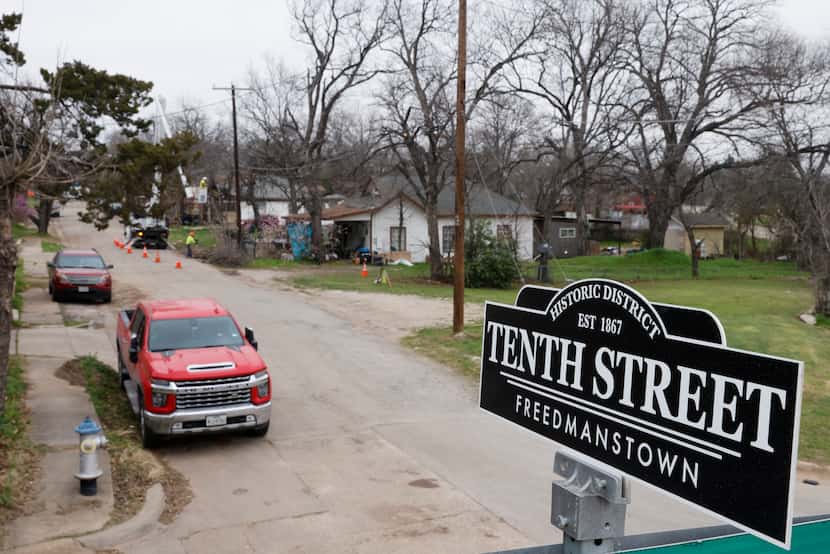 Several homes are seen in the Tenth Street Historic District, Tuesday, Feb. 27, 2024, in...