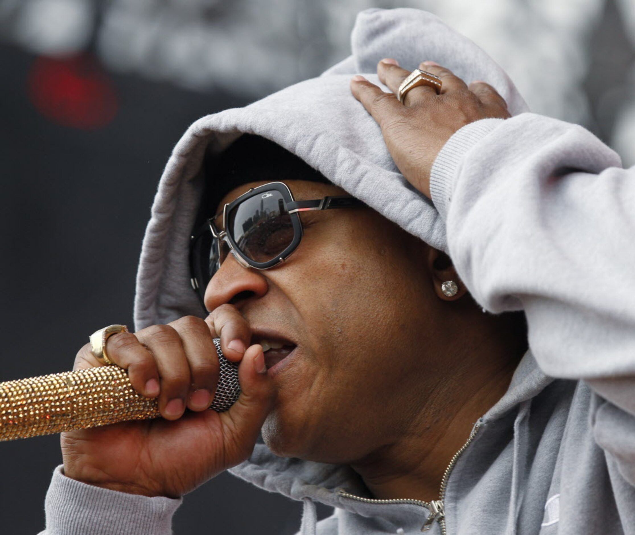 LL Cool J performs during the March Madness Music Festival at Reunion Park in Dallas April...