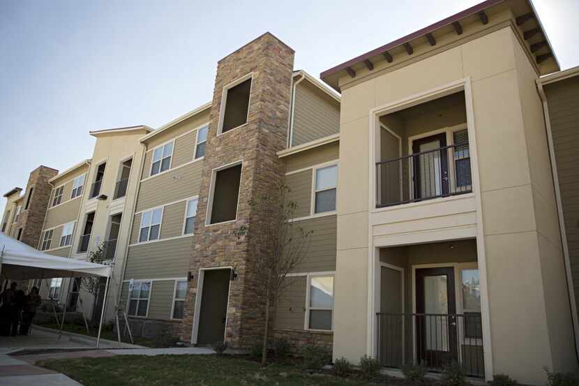 An exterior shot of Serenity Place, a 45-unit apartment complex that will provide housing...