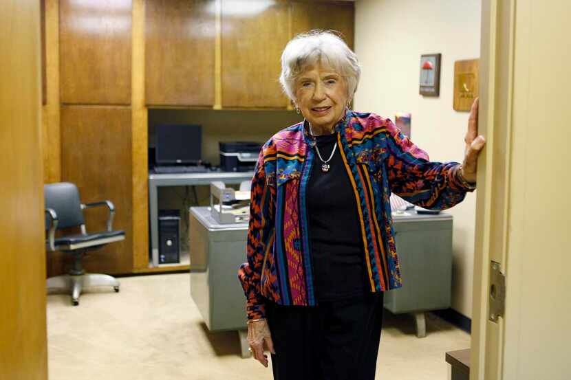 
Helen Hillbish, 90, is able to commute two or three times a week to downtown Dallas for...