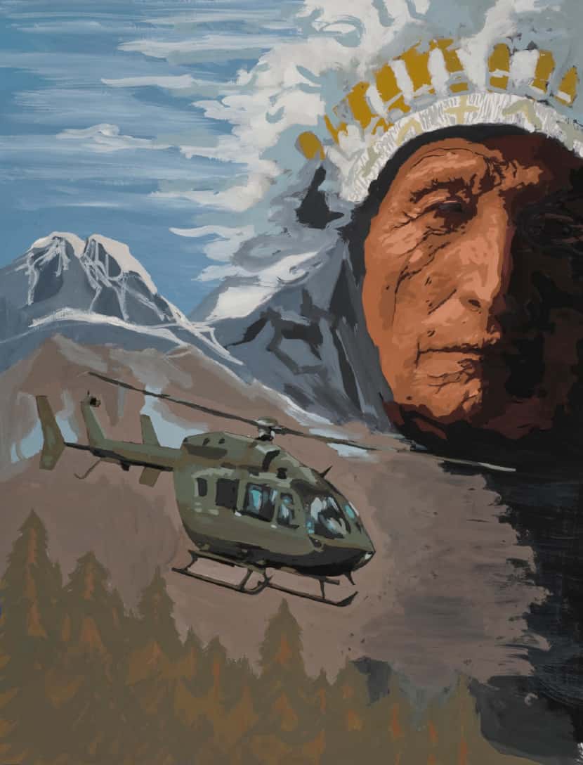 Dave Smith, Spirit of the Lakota, 2016, Gouache on paper
28 x 42 inches
Courtesy of Airbus...