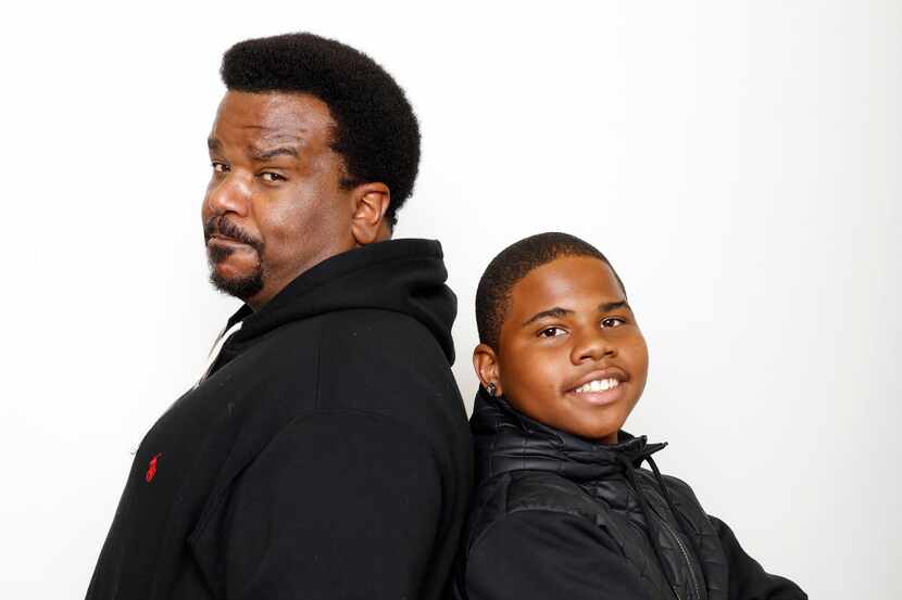 Craig Robinson, left, and Markees Christmas pose for a portrait to promote their film,...