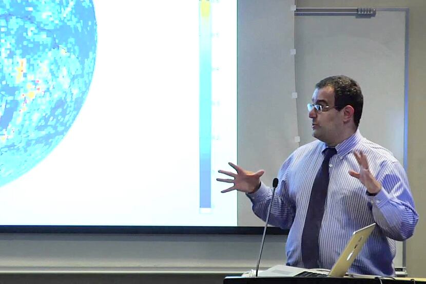  UTD physics professor Dr. David Lary in the classroom (UTD)
