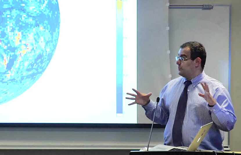  UTD physics professor Dr. David Lary in the classroom (UTD)