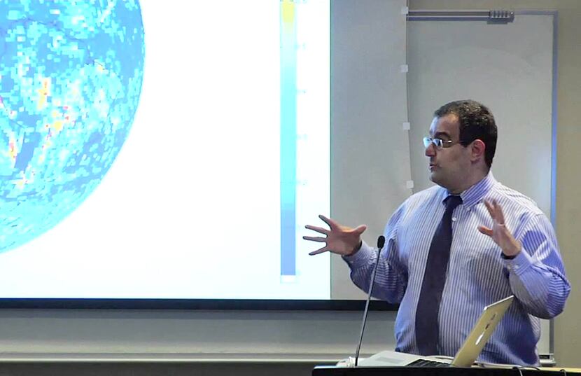  UTD physics professor Dr. David Lary in the classroom (UTD)