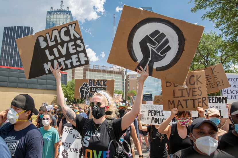 Black Lives Matter protests in Dallas after the 2020 death of George Floyd in Minneapolis....