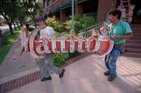 The original Mattito's sign, being moved here in August 2000, will relocate to storage in...