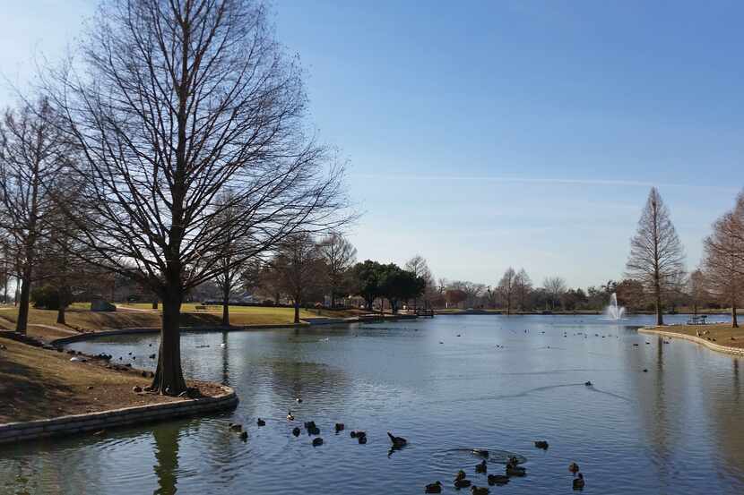 City Lake Park in Mesquite, one of several parks in the city where amenities will reopen...