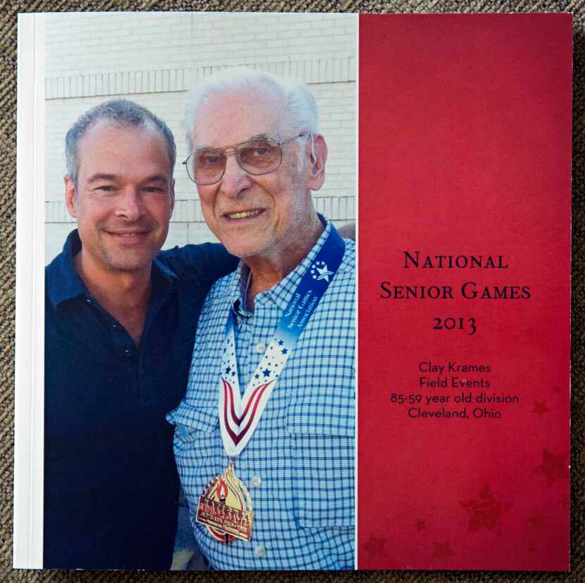 
Krames (right) has a book of photographs of himself competing in the 2013 Senior Games in...