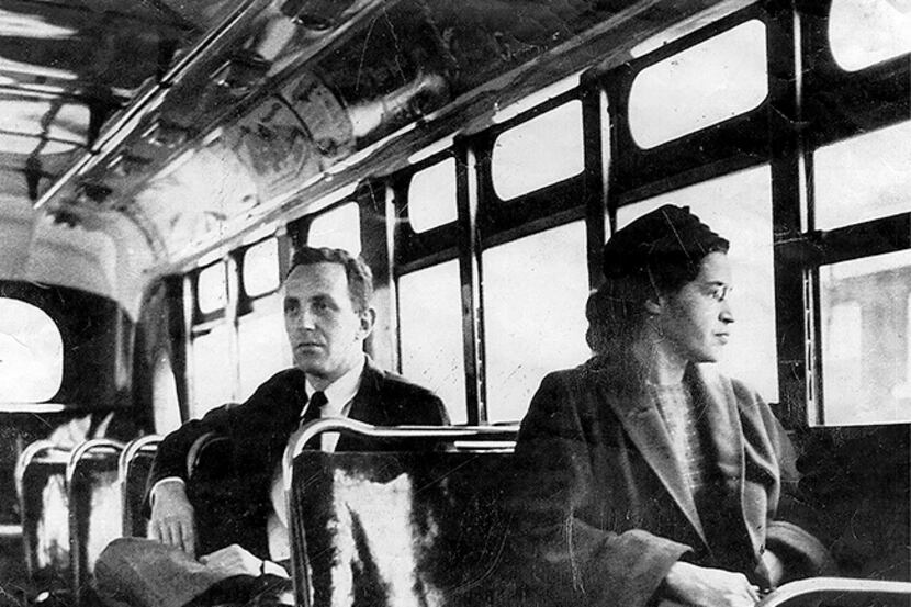  An undated file photo of Rosa Parks riding on the Montgomery Area Transit System bus. Parks...