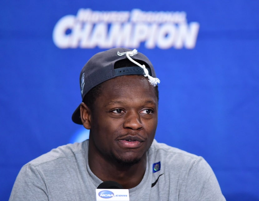 Mar 30, 2014; Indianapolis, IN, USA; Kentucky Wildcats forward Julius Randle at a press...