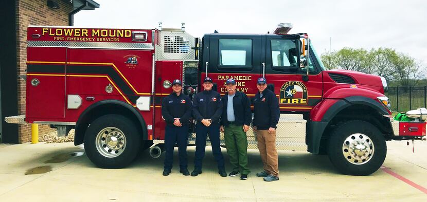 Flower Mound Fire Department sent five firefighters and a vehicle to California to help...