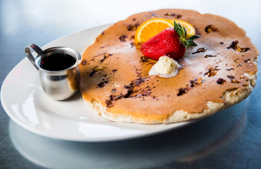 Here's the Snickers pancake, one of more than a half-dozen pancake options at Hash House.