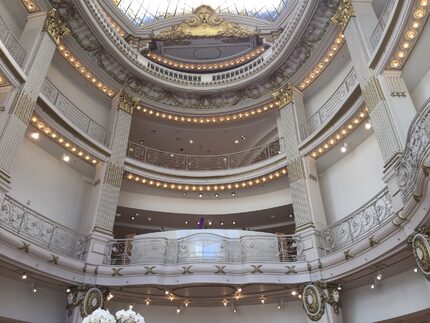 The entrance of the the Neiman Marcus store in San Francisco offers a memorable view. 