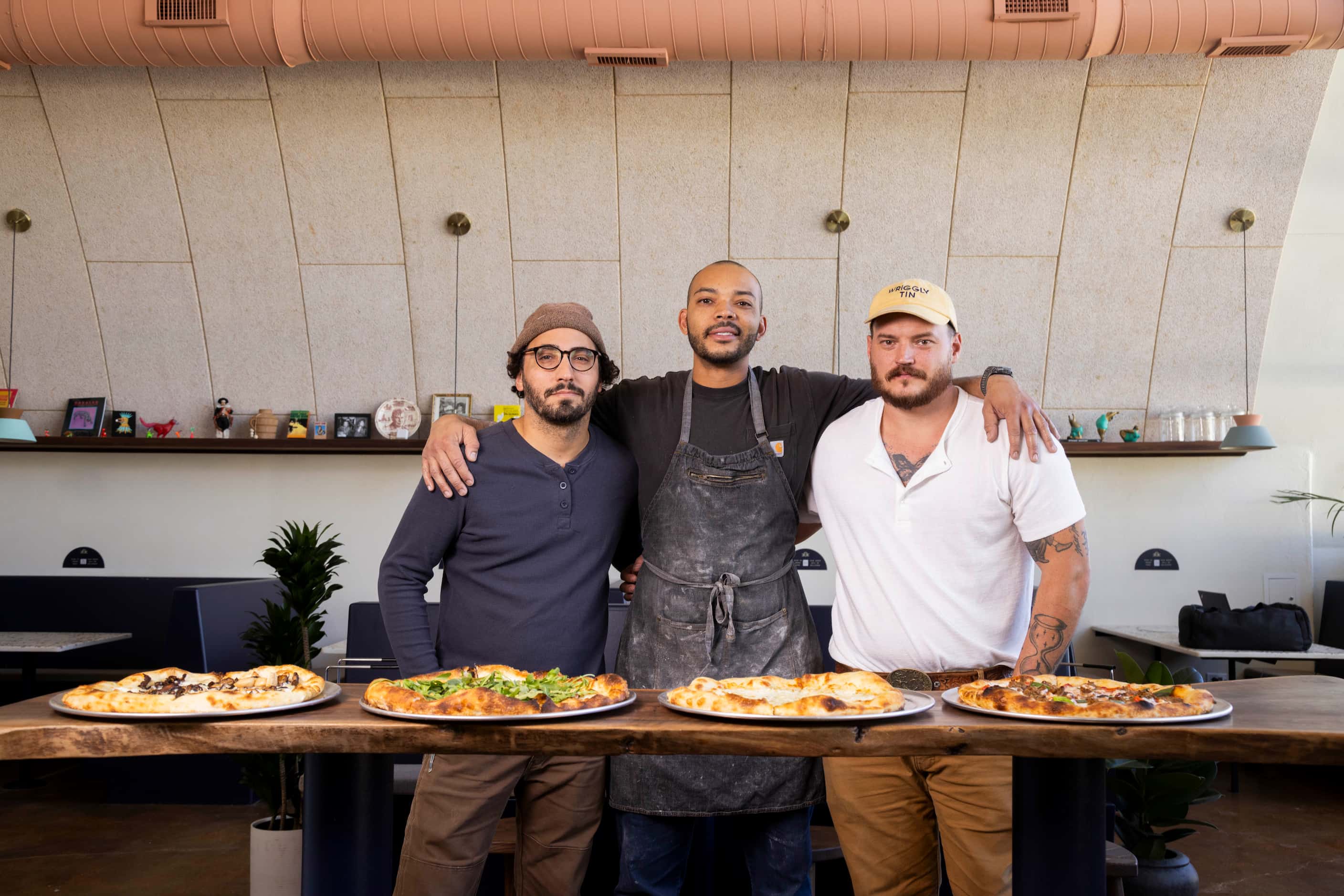 (From left) Owner and brewer Aaron Garcia, Chef Desmon Coleman and owner and CEO Jacob Boger...