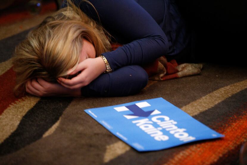 Hillary Clinton supporter Nicole Ferraro was exasperated after she checked the results and...