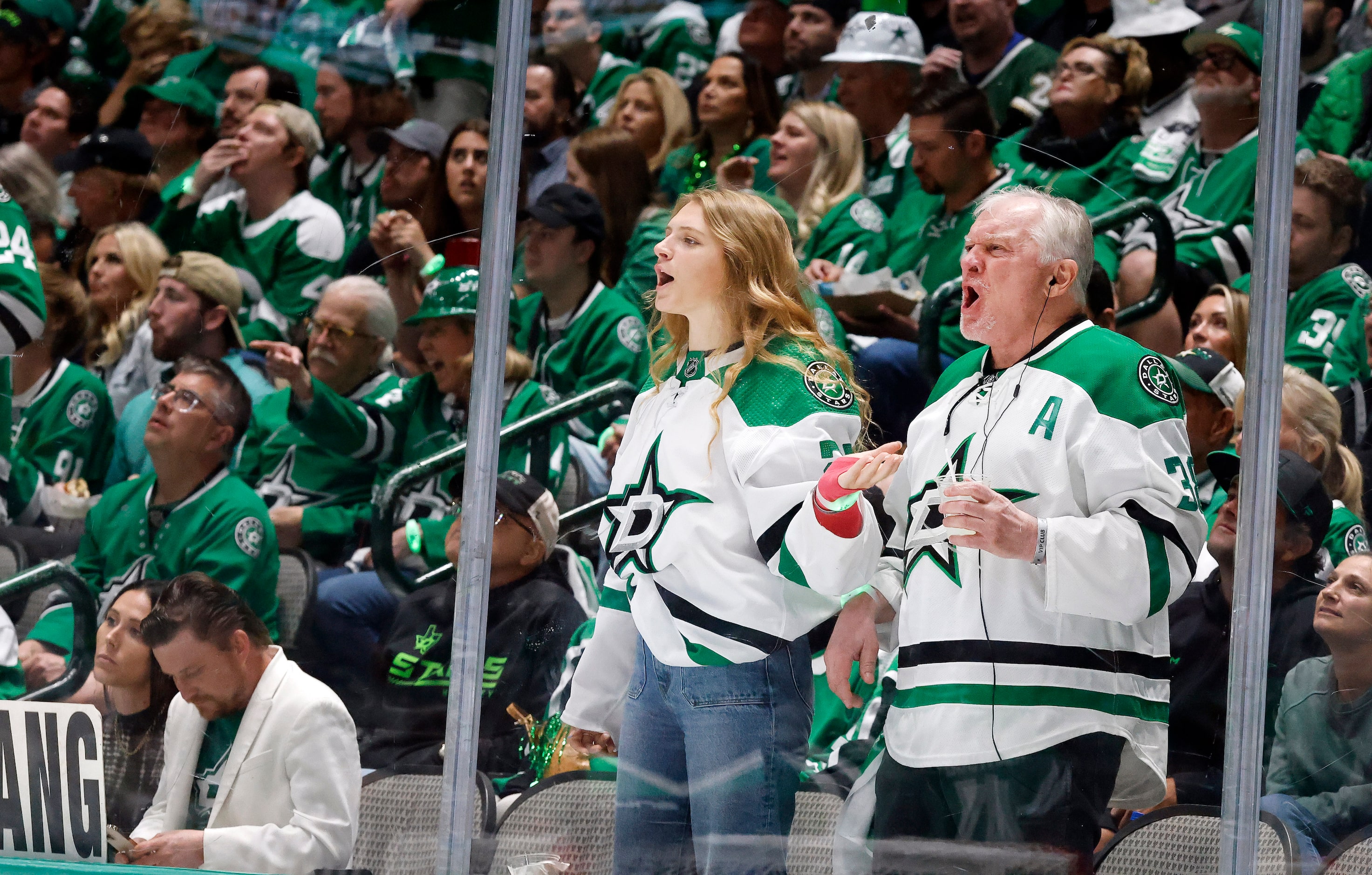 Dallas Stars fans are upset after the team was penalized during the second period against...