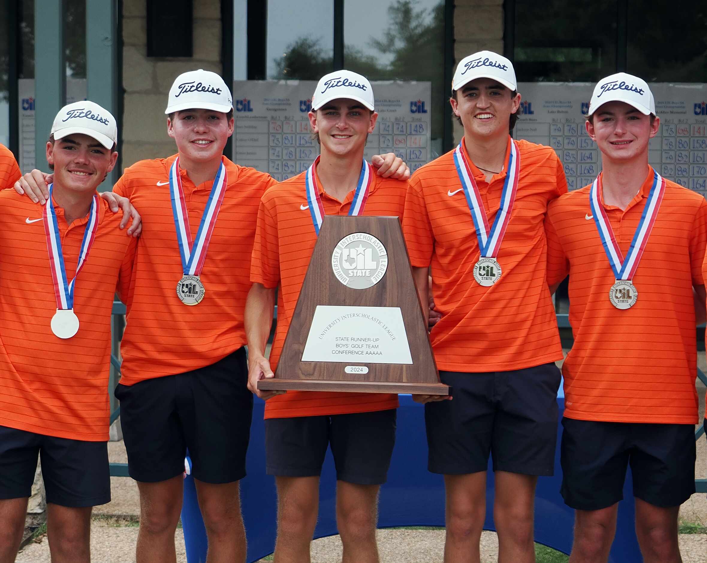 Frisco Wakeland’s (from left) Hunter Beasley, Luke Colton, Tripp Tuthill, Jude Robbins, and...