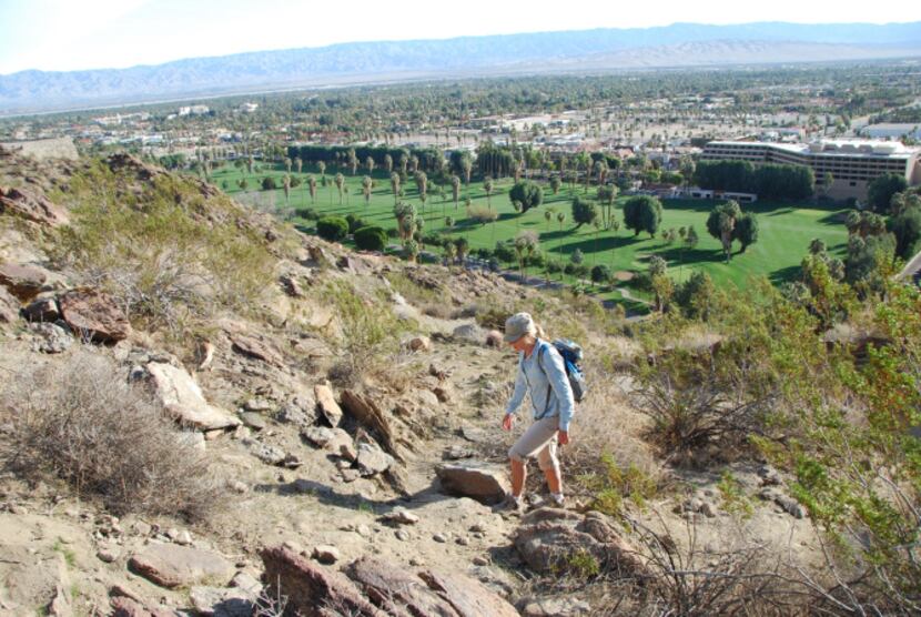 The city of Palm Springs pushes up against the San Jacinto Mountains, making a short...