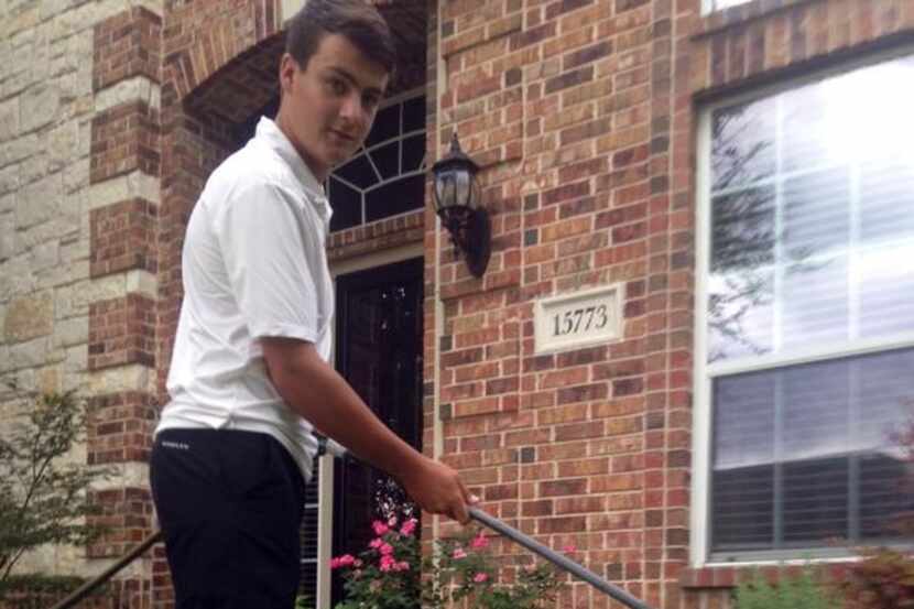 
Teen golfer Zach Cayford is providing hand-watering services as a summer job in Frisco.
