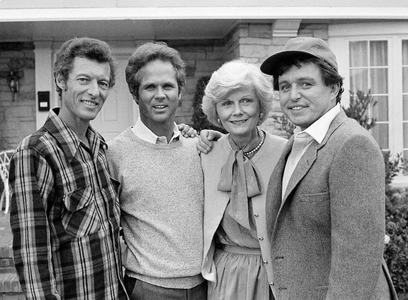 This 1982 file photo shows members of the original cast of the "Leave It To Beaver," from...