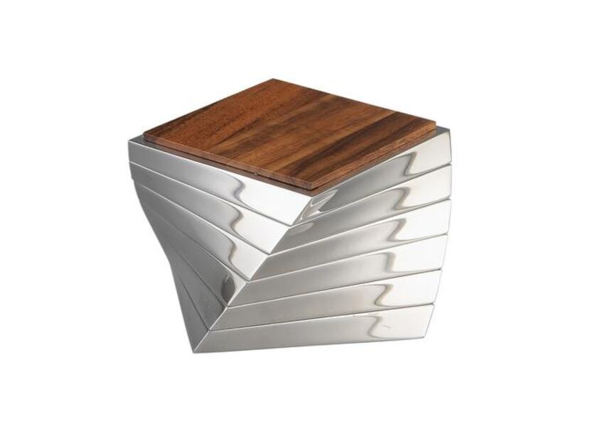 
A handsome combo of metals and acacia wood, Twist Nambé coasters stylishly guard against...