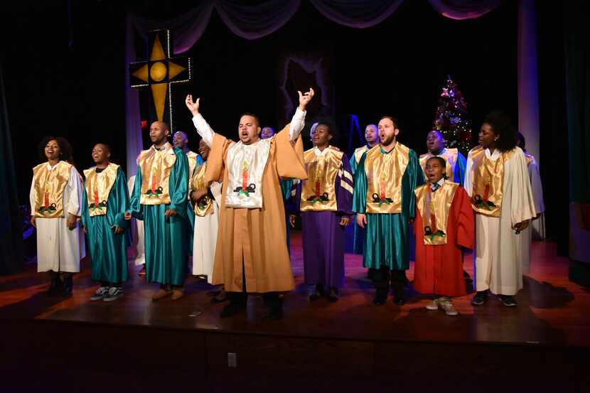 The full company of 'Black Nativity,' presented by Bishop Arts Theatre Center Dec. 6-23,...