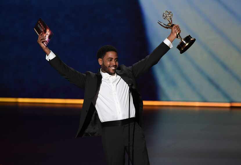 Jharrel Jerome accepts the award for outstanding lead actor in a limited series or movie for...