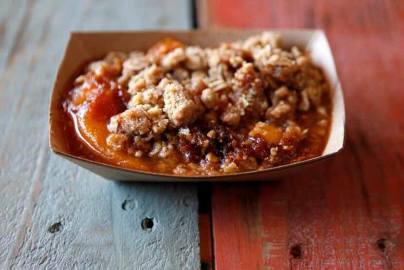 
Pecan Lodge’s peach cobbler 
